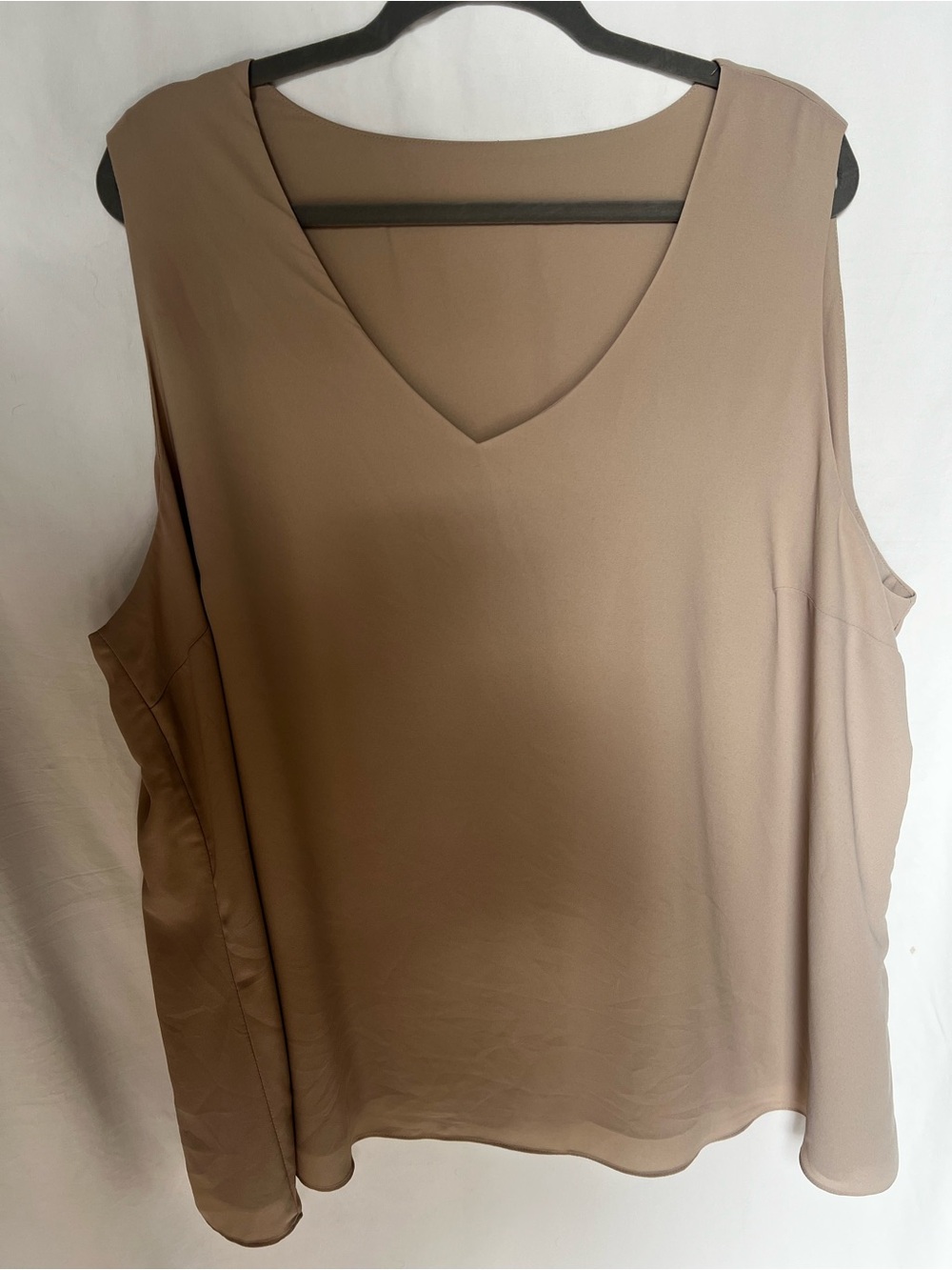 V-Neck Sleeveless Women's Top - Taupe